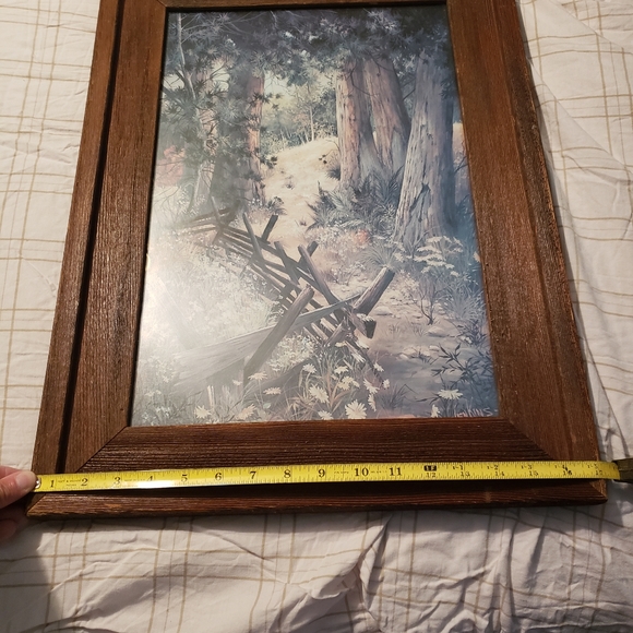 vintage framed woodland print - Picture 7 of 8